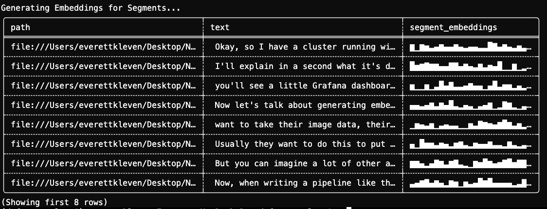 Voice AI Embedding Segments
